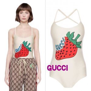 GUCCI Off-White Strawberry One-Piece Swimsuit/swimwear/ Bodysuit-$490 BNWT~XS